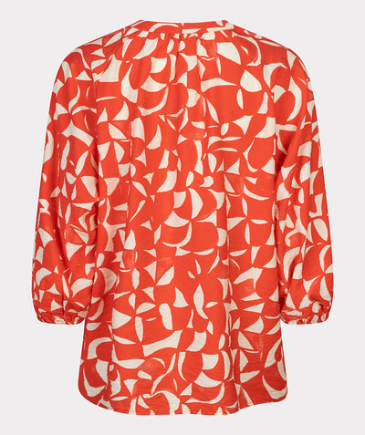 Esqualo Blouse Raglan Scarlet Graphic SP26.14003 print