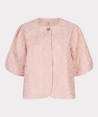 Esqualo Top Balloon Jacquard SP26.28025 faded rose