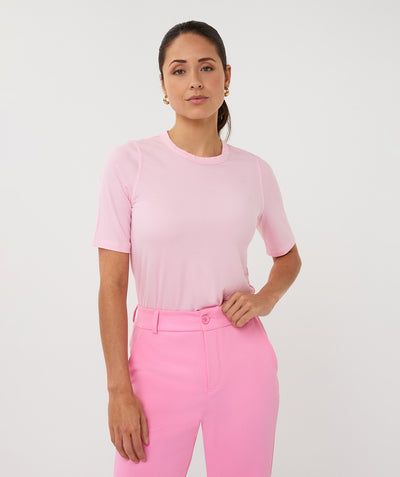 Esqualo T-shirt Rib Short Sleeve SP26.30017 romance rose