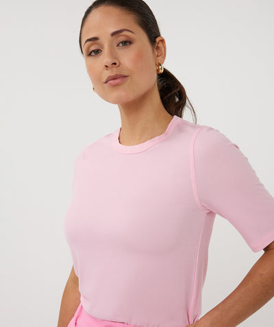 Esqualo T-shirt Rib Short Sleeve SP26.30017 romance rose