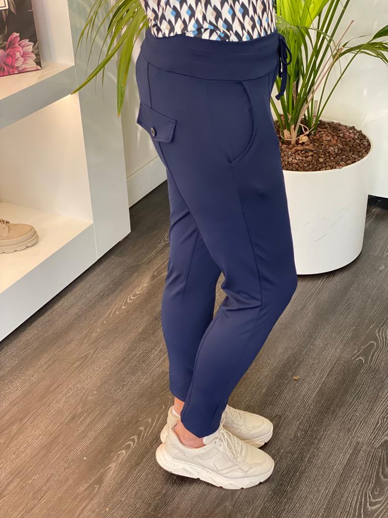 Travelstof blazer 1165 of broek 1501 angelle milan new marine basic