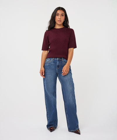 Esqualo Sleeveless Sweater F26.02539 merlot