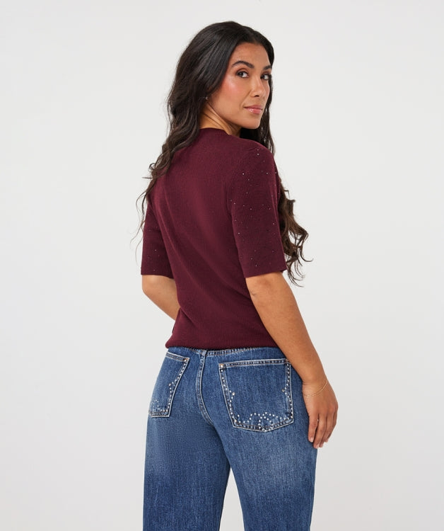 Esqualo Sleeveless Sweater F26.02539 merlot