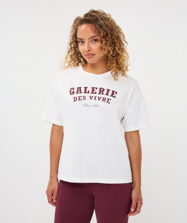 Esqualo T-Shirt Galerie F26.05525 offwhite/merlot