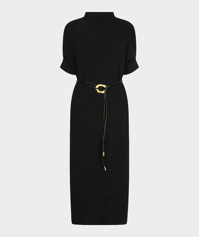 Esqualo Long Dress Knit zwart  F26.18515
