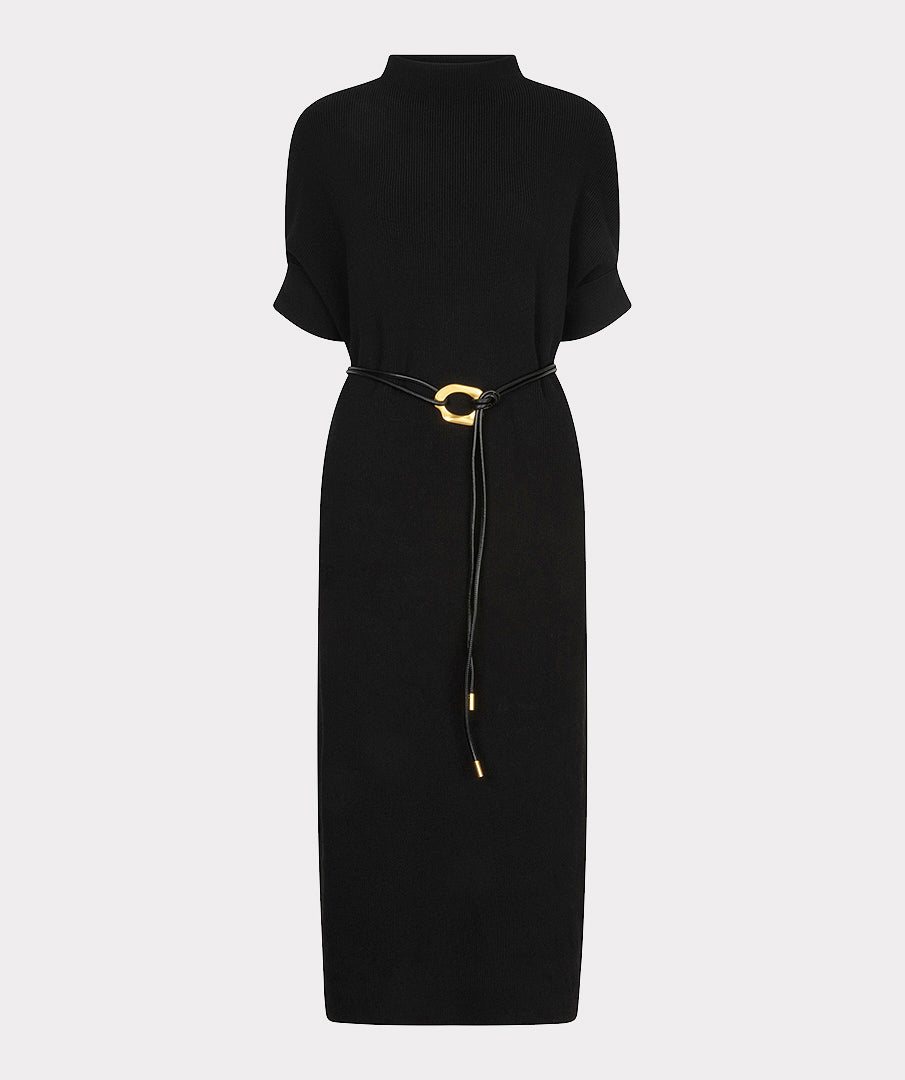 Esqualo Long Dress Knit zwart  F26.18515