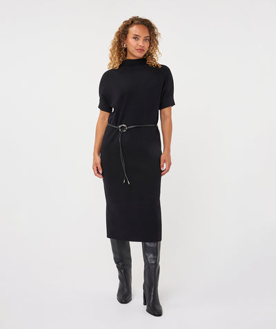 Esqualo Long Dress Knit zwart  F26.18515