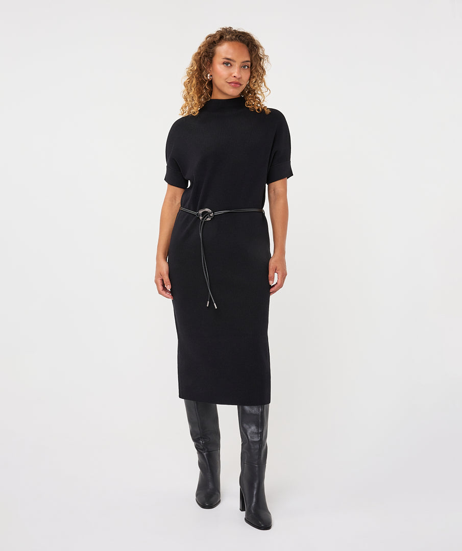 Esqualo Long Dress Knit zwart  F26.18515