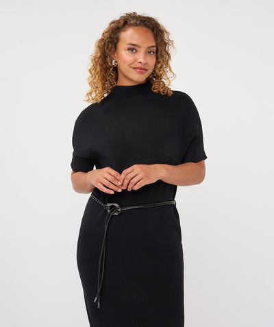 Esqualo Long Dress Knit zwart  F26.18515