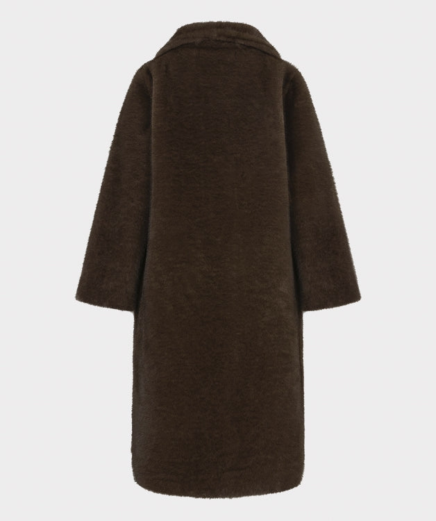 Esqualo Fur Long Coat F26.37521 cacao