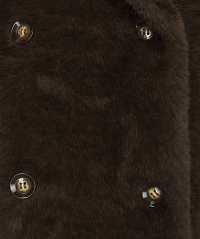 Esqualo Fur Long Coat F26.37521 cacao