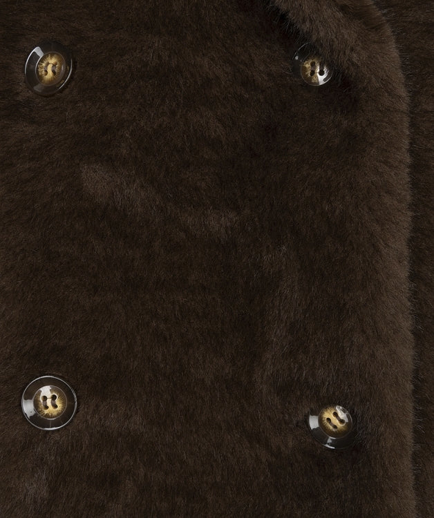 Esqualo Fur Long Coat F26.37521 cacao