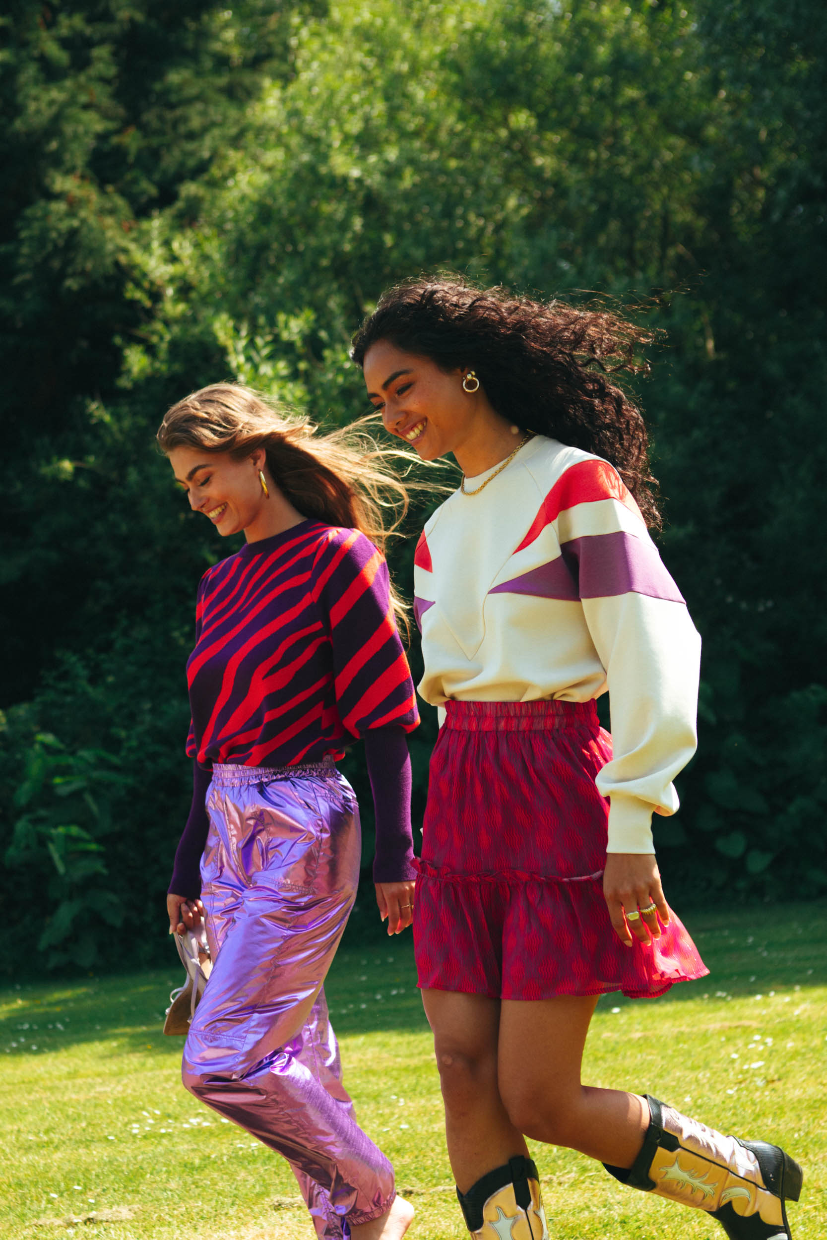 Fluresk Azura Broek metallic salviapaars