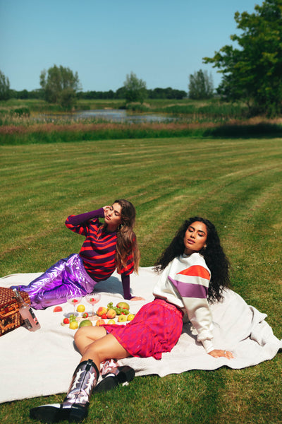 Fluresk Azura Broek metallic salviapaars