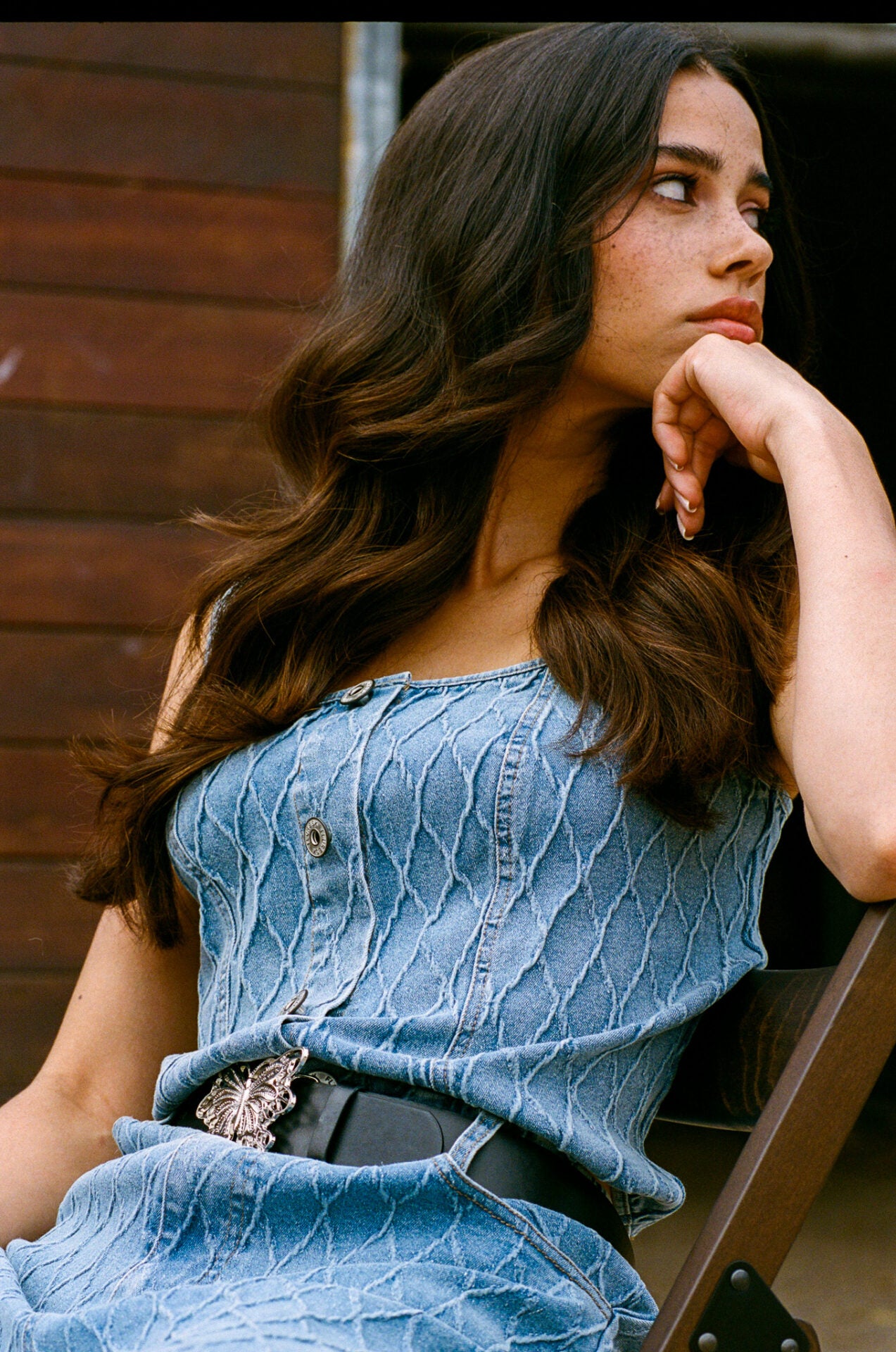 Fluresk Elissa Top denim light blue