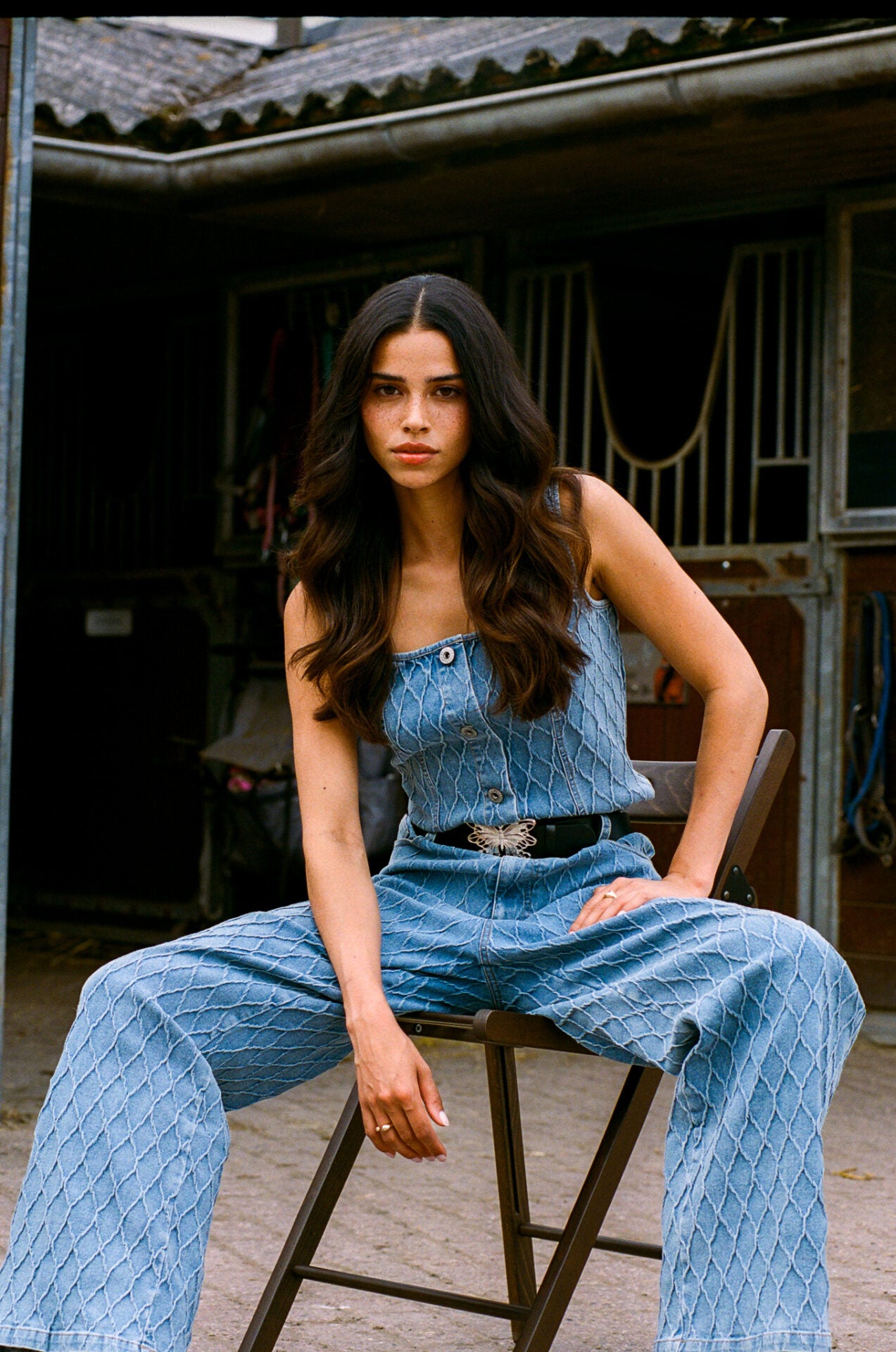 Fluresk Elissa Top denim light blue