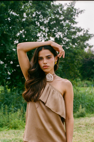 Fluresk Brean Top khaki bruin