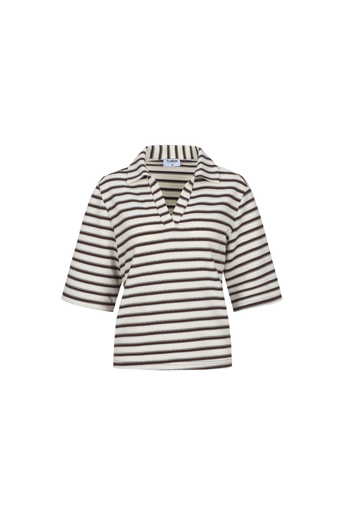 Fluresk Clyde Top offwhite/dark chocolate