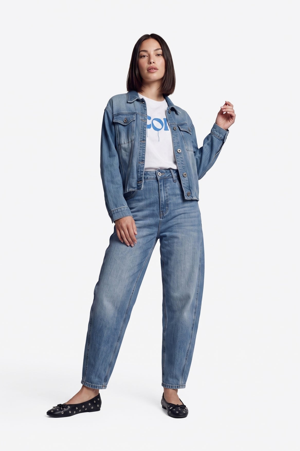 Fluresk Mena Jacket denim mid blue