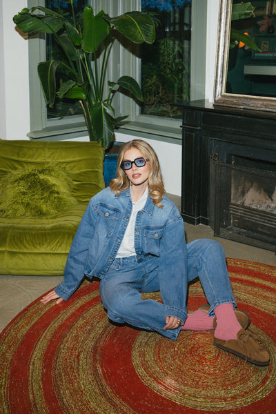 Fluresk Mena Jacket denim mid blue