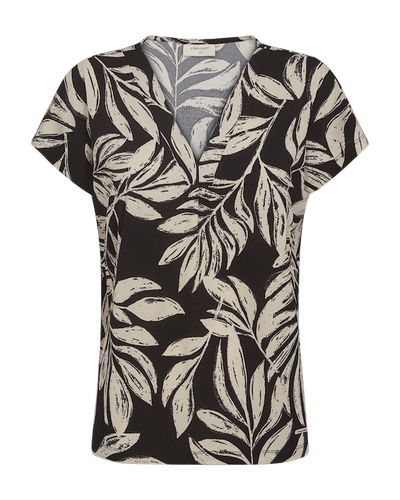 Freequent Floi Tee black w. moonbeam