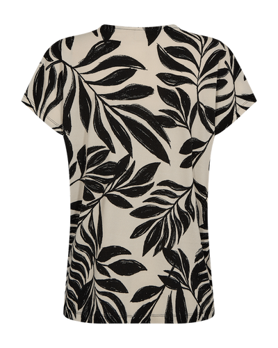 Freequent Floi Tee moonbeam w. black