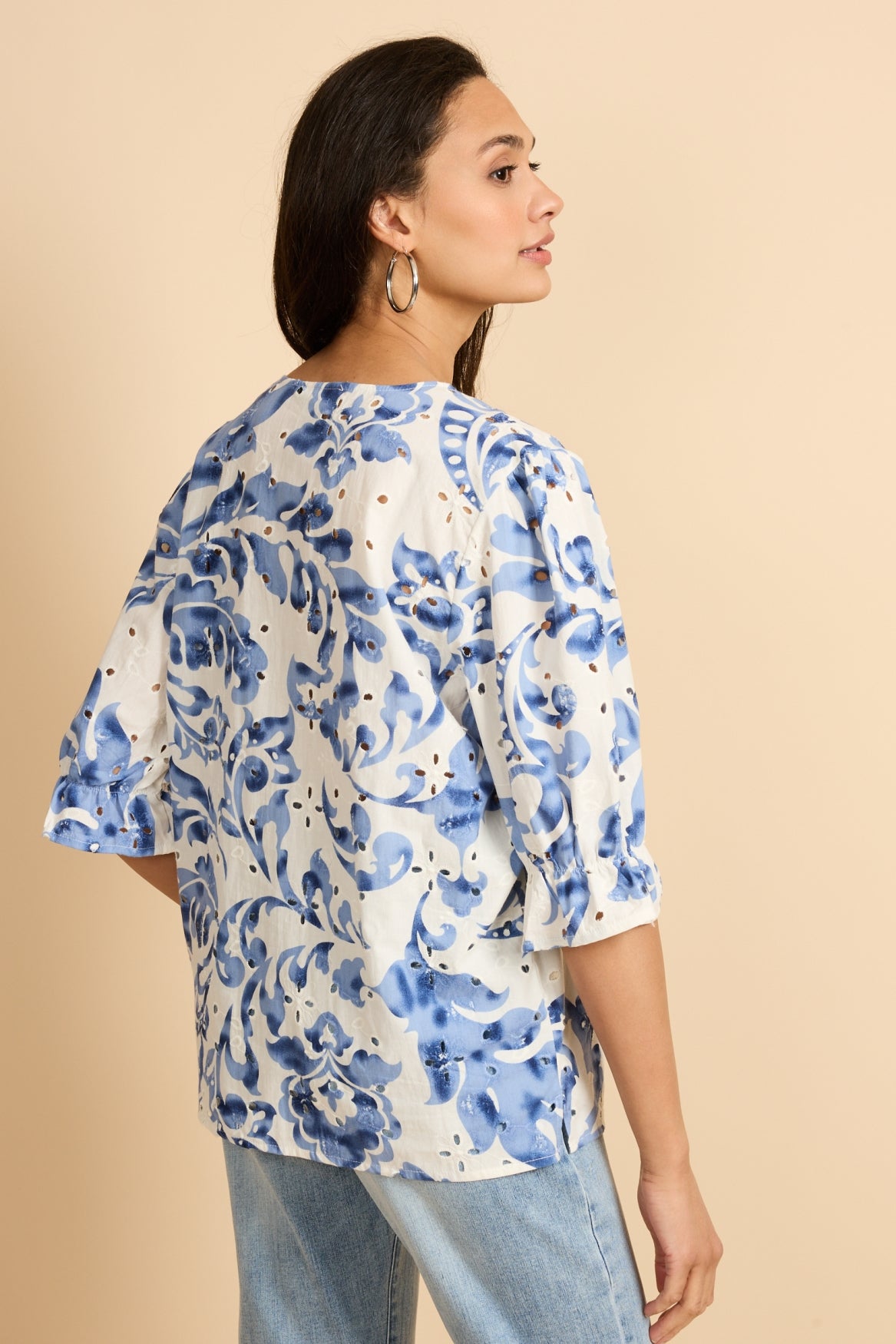 G-maxx Ophelia Top offwhite / light indigo