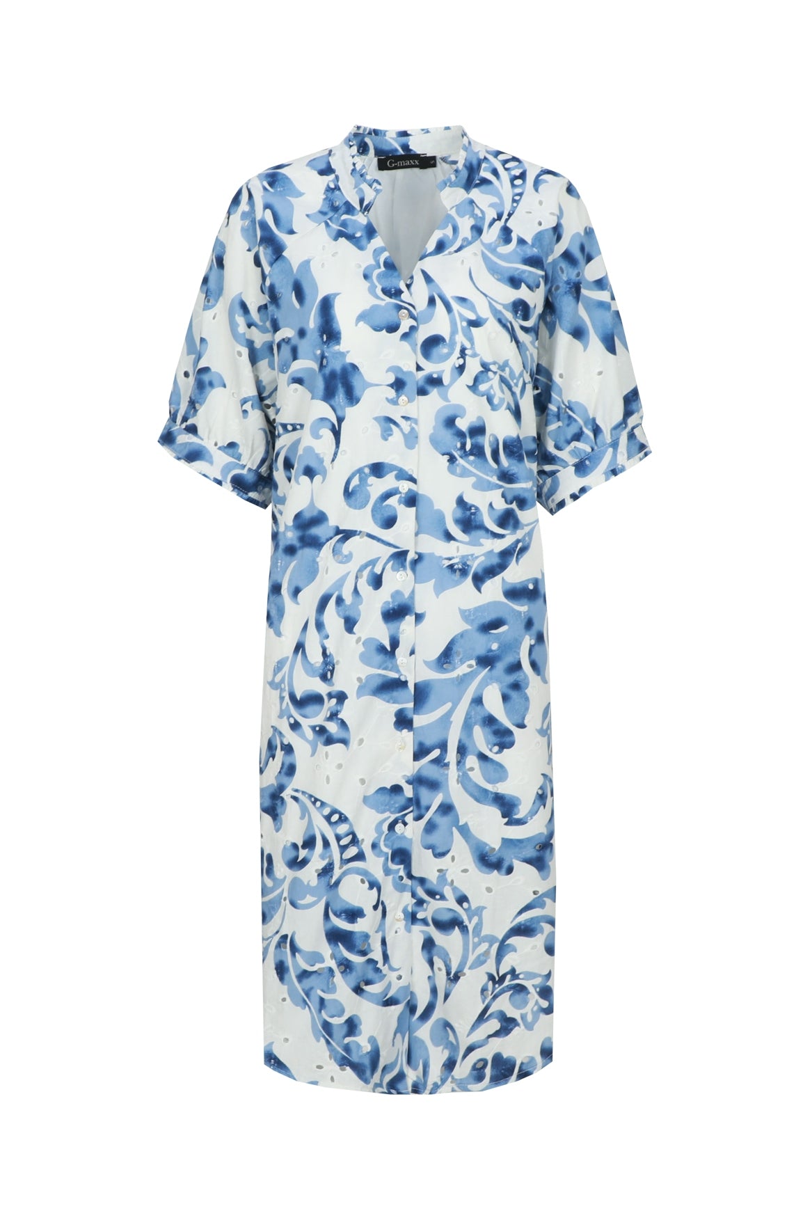 G-maxx Elida Jurk offwhite / light indigo