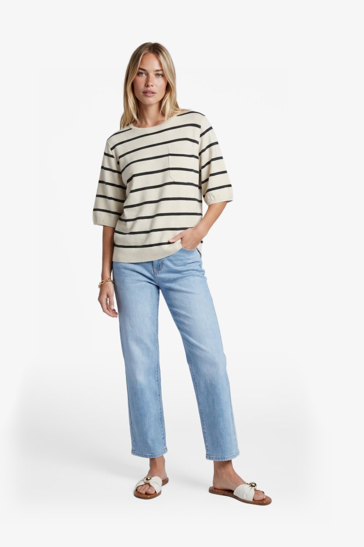 G-maxx Genoveva Knitting Top sand / black