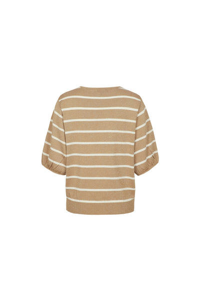 G-maxx Genoveva Knitting Top kint camel / wool white