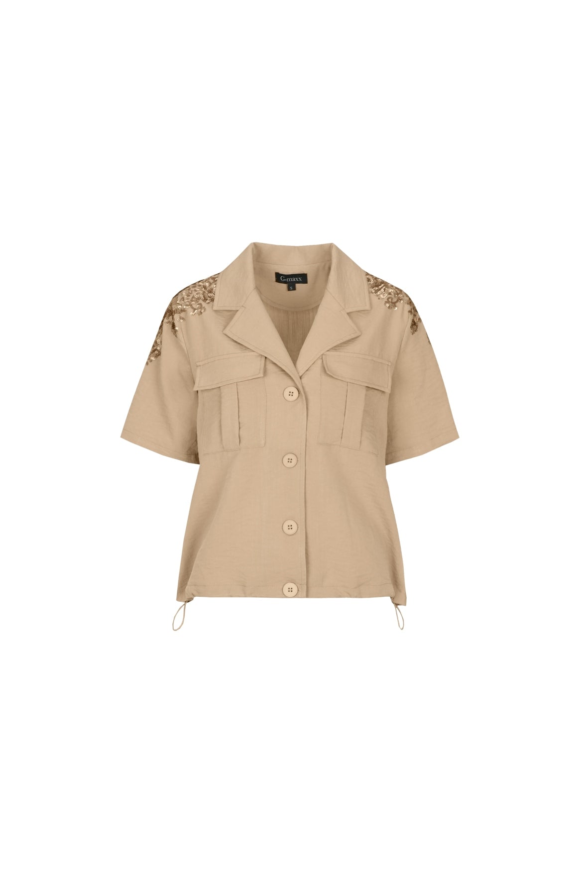 G-maxx Maeve Blouse kint camel