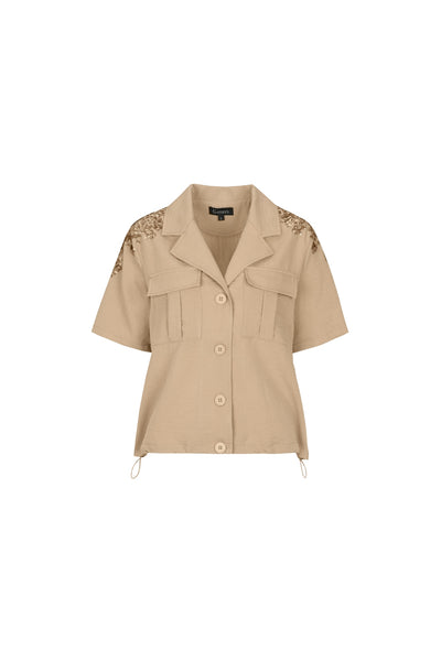G-maxx Maeve Blouse kint camel