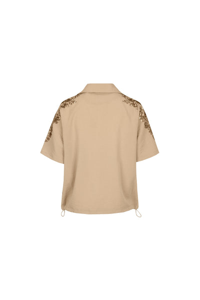 G-maxx Maeve Blouse kint camel