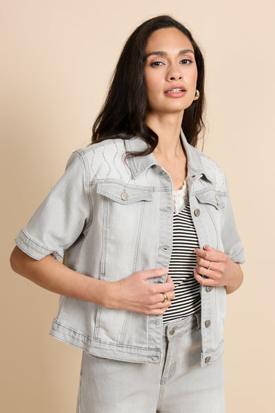 G-maxx Evadne Jacket denim light gray