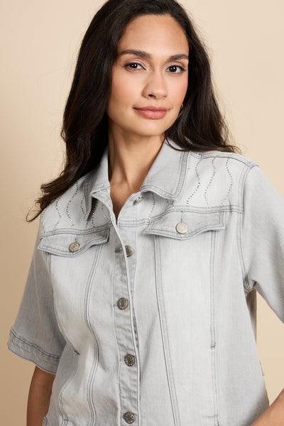 G-maxx Evadne Jacket denim light gray