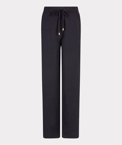 Esqualo Broek Wide Elastic Crinkle zwart HS25.10219