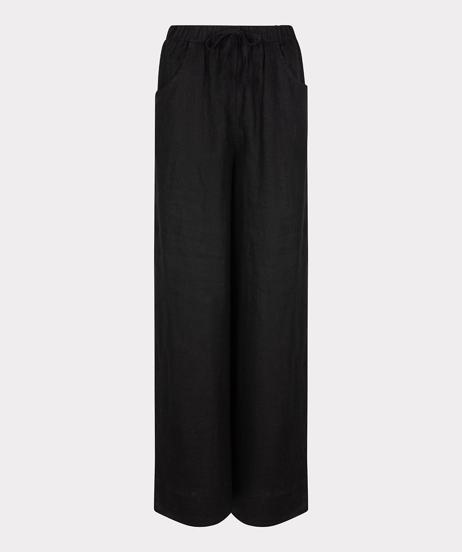 Esqualo Broek Linnen zwart HS25.28224