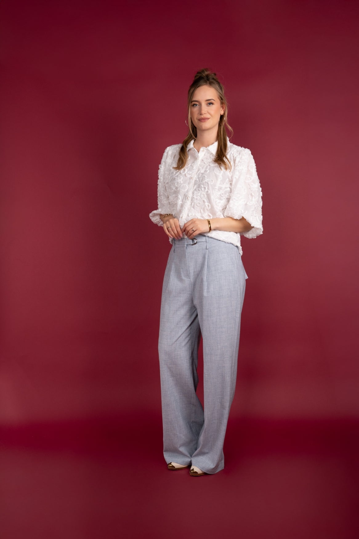 ICNK Amsterdam Job Blouse C Mixed Cordella white