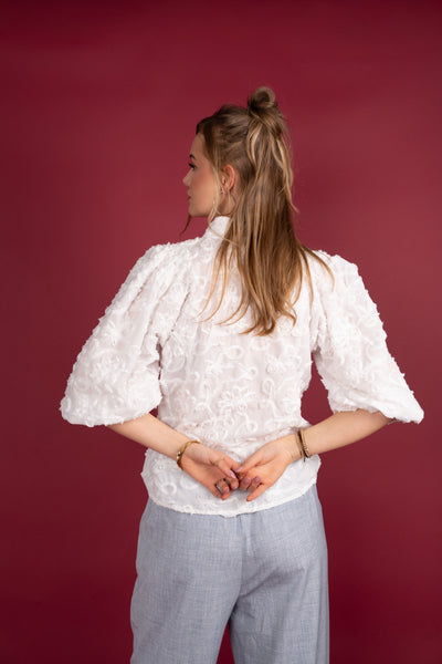 ICNK Amsterdam Job Blouse C Mixed Cordella white