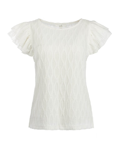ICNK Amsterdam Celyna Top Wave Jacquard white