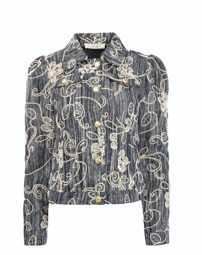 ICNK Amsterdam Nina Jacket Denim Cordella dark denim