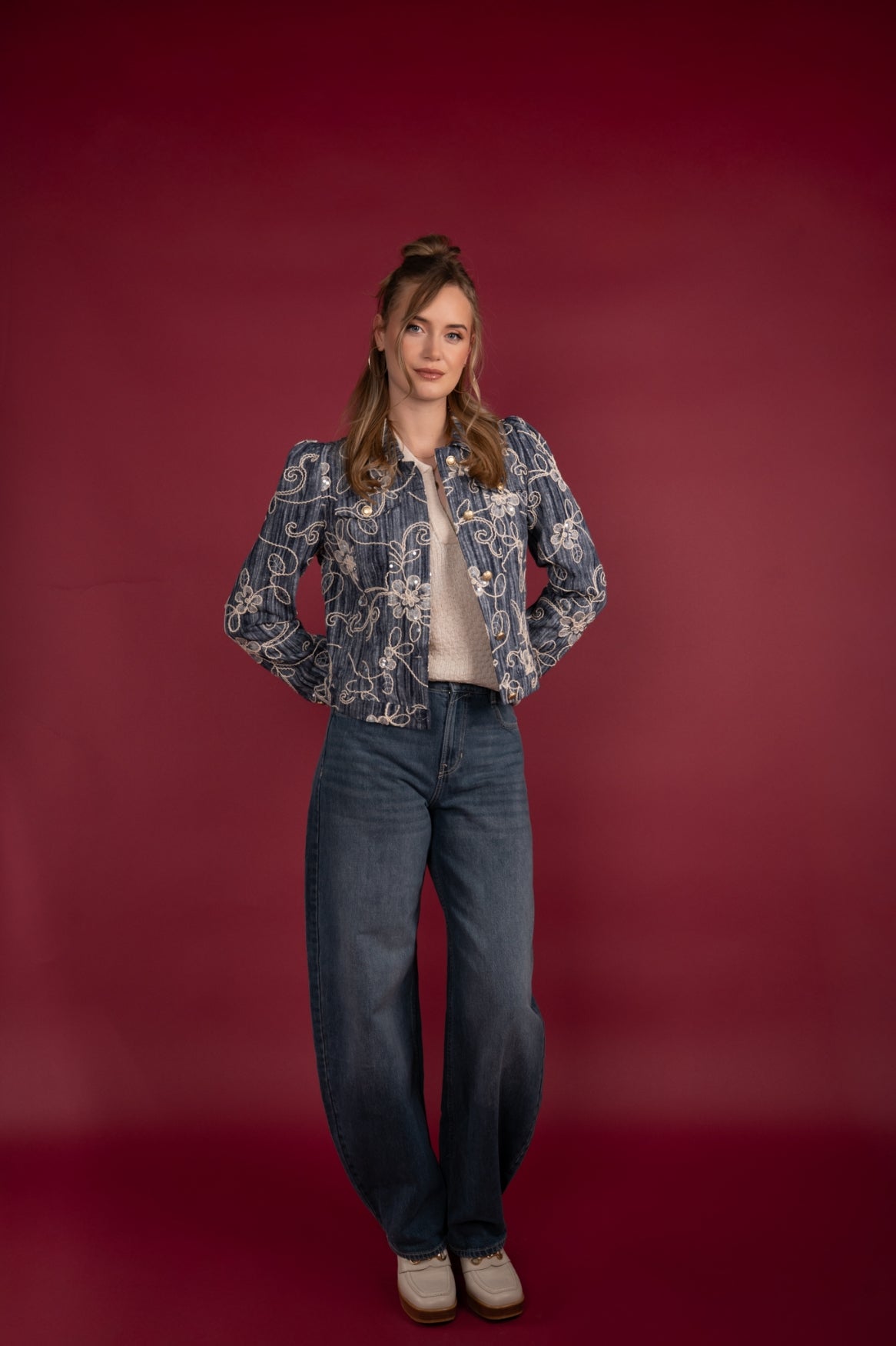 ICNK Amsterdam Nina Jacket Denim Cordella dark denim