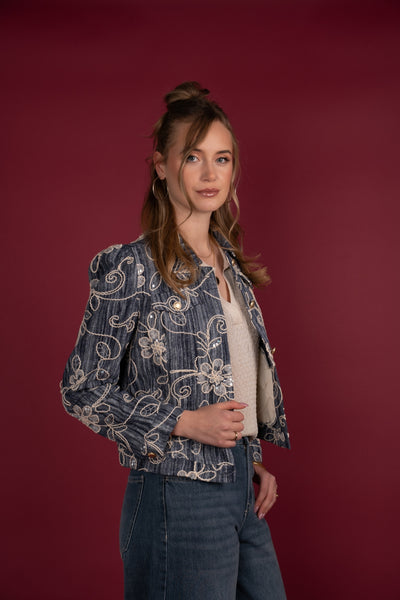 ICNK Amsterdam Nina Jacket Denim Cordella dark denim