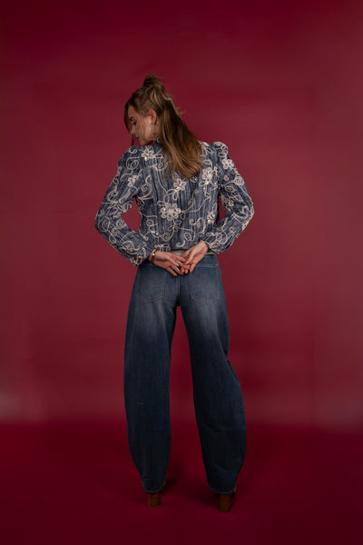 ICNK Amsterdam Nina Jacket Denim Cordella dark denim