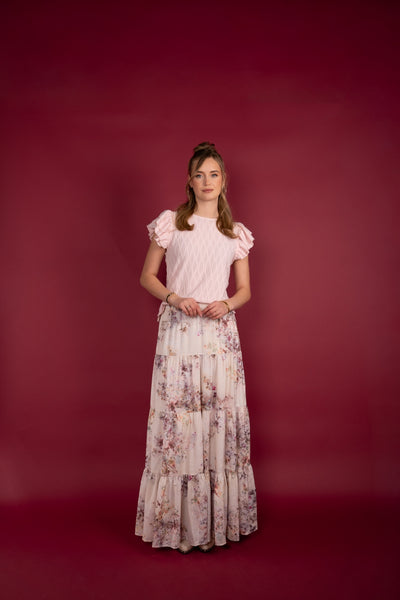 ICNK Amsterdam Celyna Top Wave Jacquard salmon