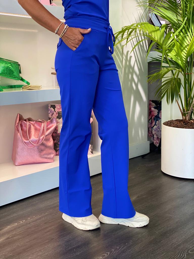Mi Piace Travelbroek recht model cobalt blauw 202089