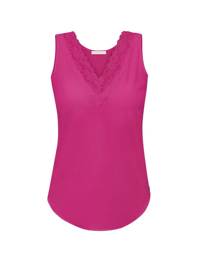 Triple Nine Travelstof Mouwloze Top 6913 fuchsia