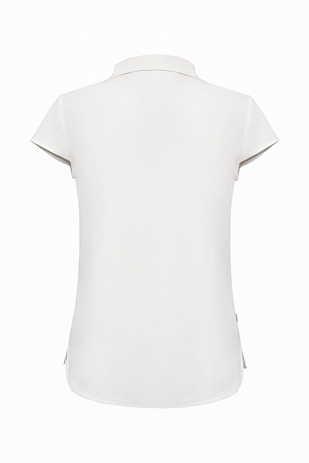 Triple Nine korte mouw Travelstof Blouse 5907 offwhite