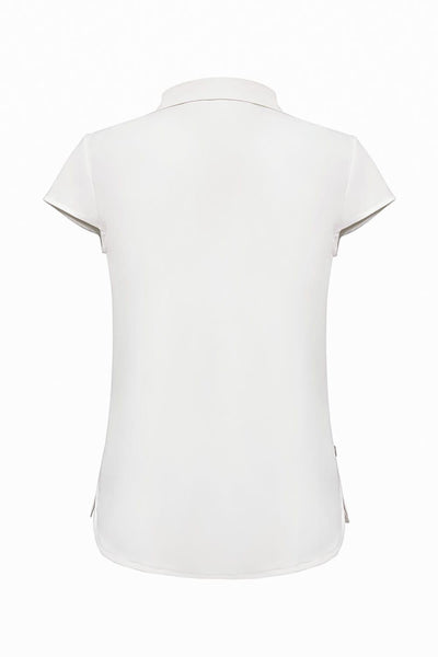 Triple Nine korte mouw Travelstof Blouse 5907 offwhite