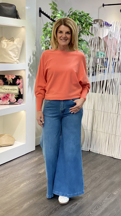 Jewelly Jeans Broek Super Flare vintage blue JP8284
